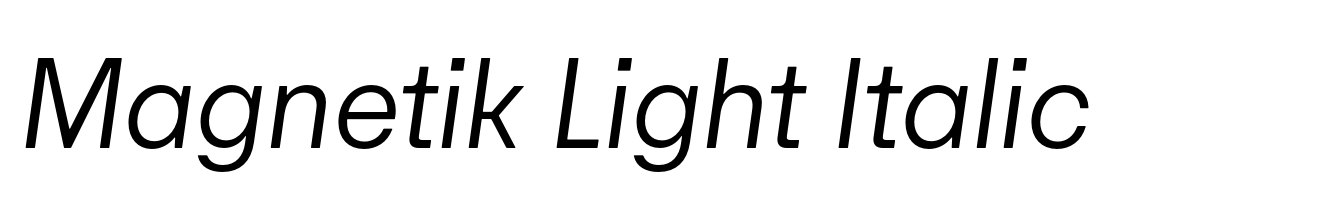 Magnetik Light Italic